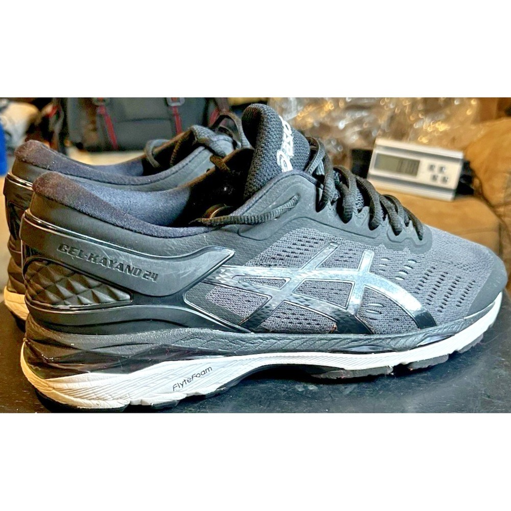 Asics Gel Kayano 24 (T749N) Athletic Running Shoes Men's US 9.5 Black/White